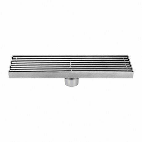 Wahkit Drains Wahkit 30cm Brushed Linear Slot Floor Drain in Stainless Steel - K-D434L