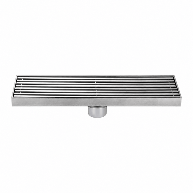 Wahkit Drains Wahkit 30cm Brushed Linear Slot Floor Drain in Stainless Steel - K-D434L