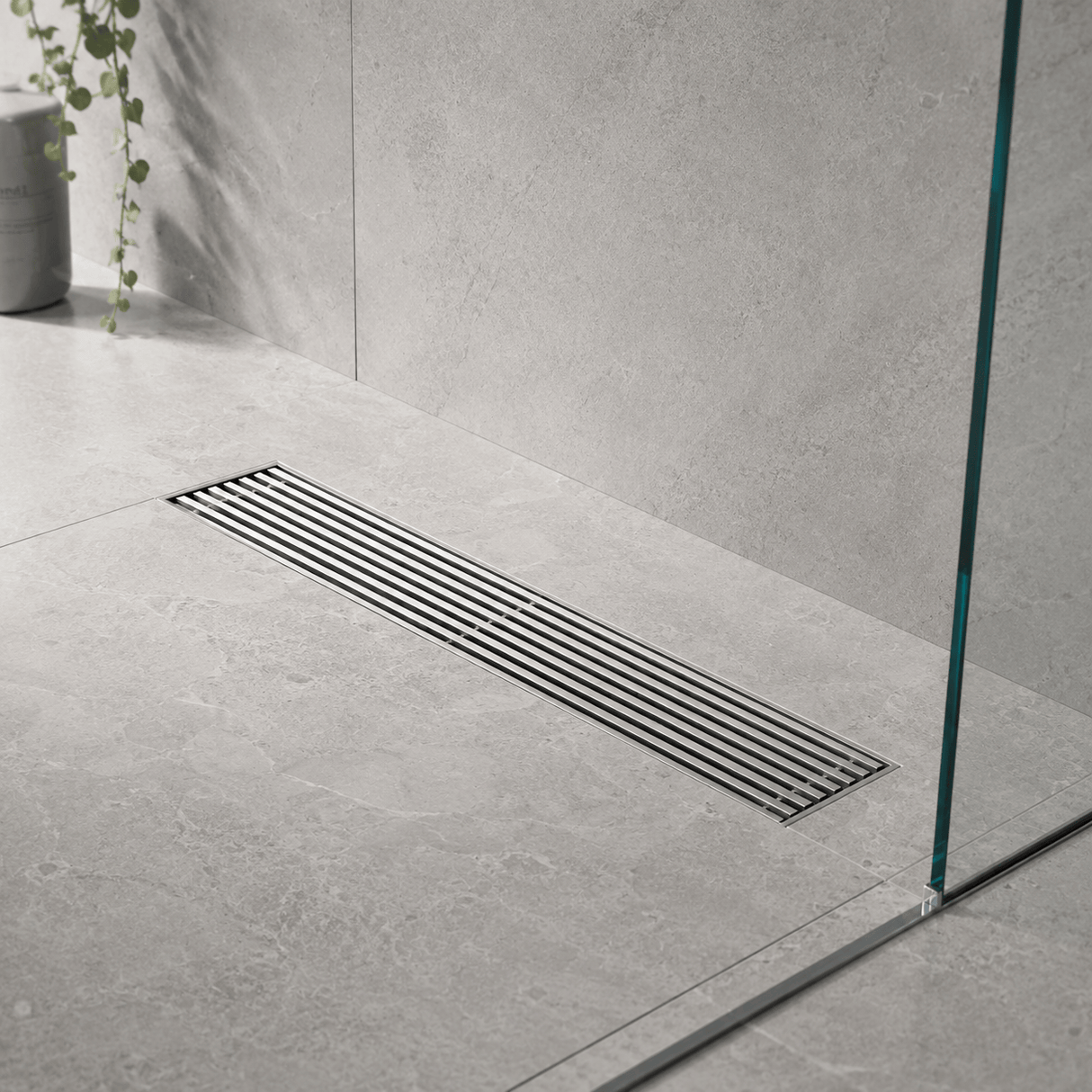 Wahkit Drains Wahkit 30cm Brushed Linear Slot Floor Drain in Stainless Steel - K-D434L