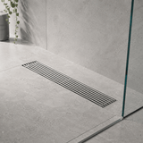 Wahkit Drains Wahkit 30cm Brushed Linear Slot Floor Drain in Stainless Steel - K-D434L