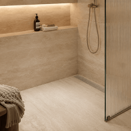 Wahkit Drains Wahkit 30cm Brushed Linear Slot Floor Drain in Stainless Steel - K-D434L