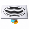 Wahkit Drains Wahkit 4" Chrome Round Grid Floor Drain in Stainless Steel - K-D426