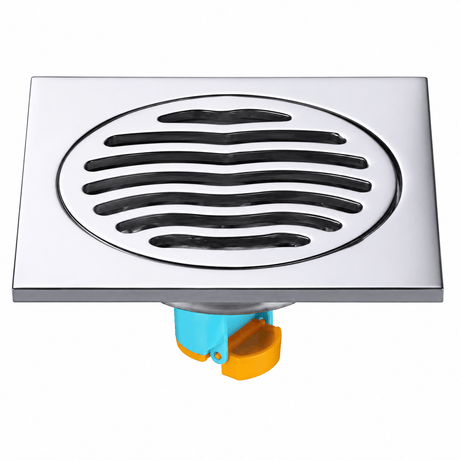 Wahkit Drains Wahkit 4" Chrome Round Grid Floor Drain in Stainless Steel - K-D426