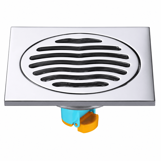 Wahkit Drains Wahkit 4" Chrome Round Grid Floor Drain in Stainless Steel - K-D426