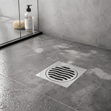 Wahkit Drains Wahkit 4" Chrome Round Grid Floor Drain in Stainless Steel - K-D426