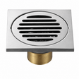 Wahkit Drains Wahkit 4" Chrome Slotted Round Floor Drain in Stainless Steel - K-D468