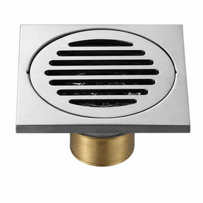 Wahkit Drains Wahkit 4" Chrome Slotted Round Floor Drain in Stainless Steel - K-D468