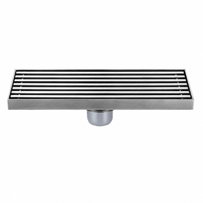 Wahkit Drains Wahkit 8" Brushed Linear Slot Floor Drain in 304 Stainless Steel - K-D433L