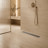Wahkit Drains Wahkit 8" Brushed Linear Slot Floor Drain in 304 Stainless Steel - K-D433L