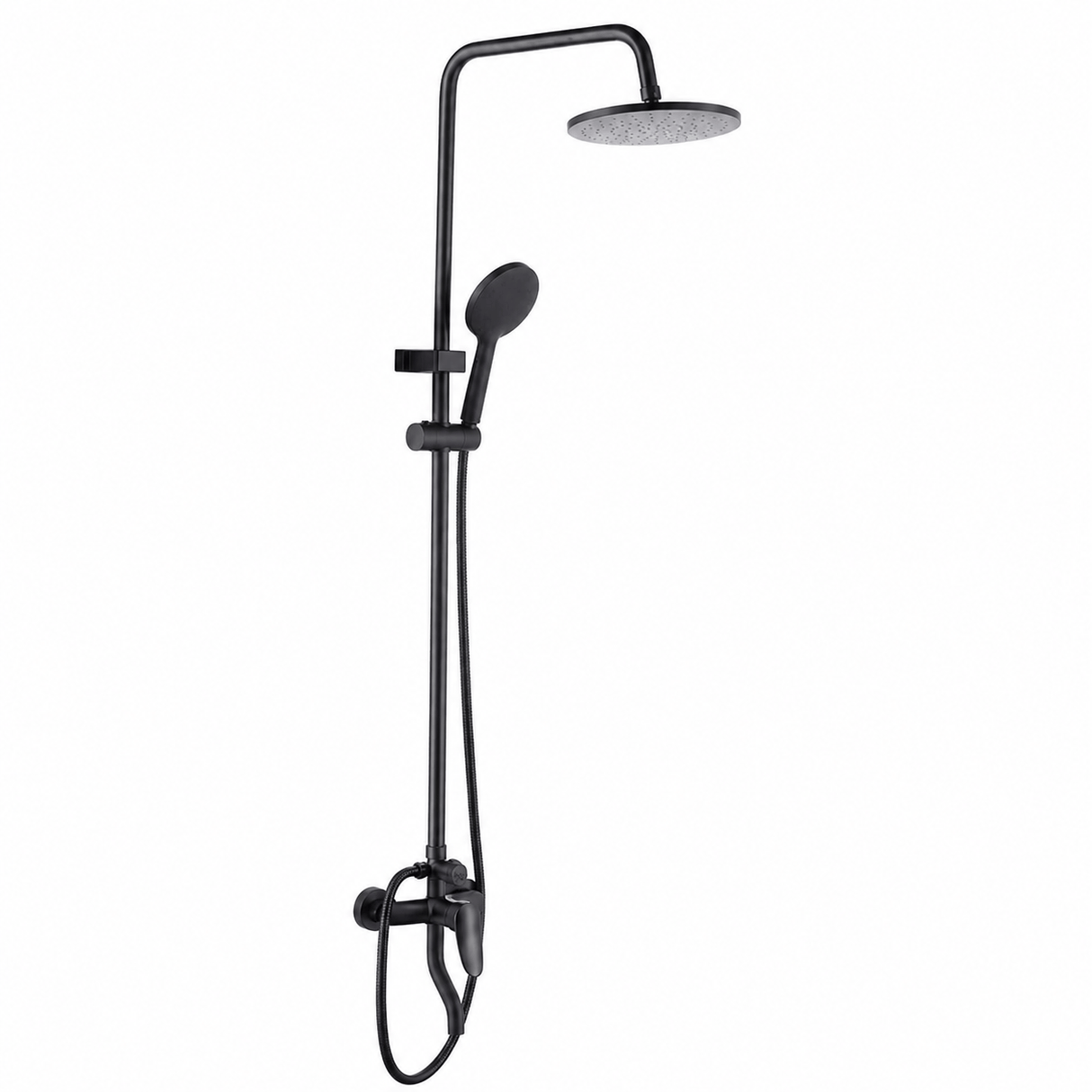 Wahkit Shower Set & Head Wahkit Black Wall Mounted Three-Function Round Rain Shower Set - K-8832H