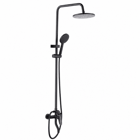 Wahkit Shower Set & Head Wahkit Black Wall Mounted Three-Function Round Rain Shower Set - K-8832H