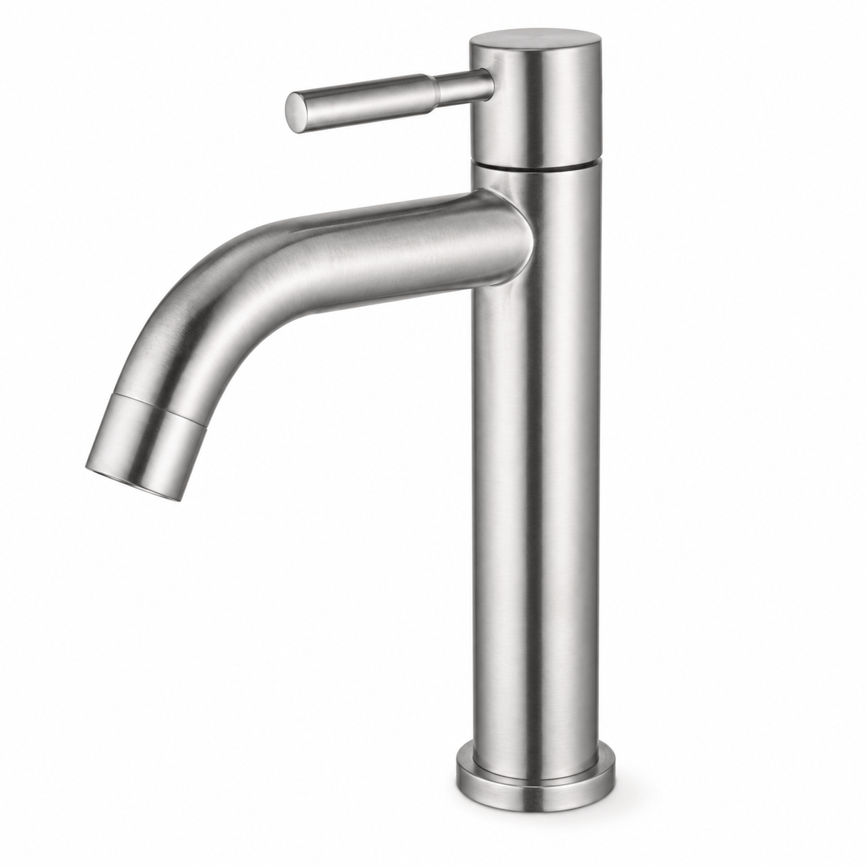 Wahkit Bathroom Faucet Wahkit Brushed Curved Basin Tap in 304 Stainless Steel - K-8901L