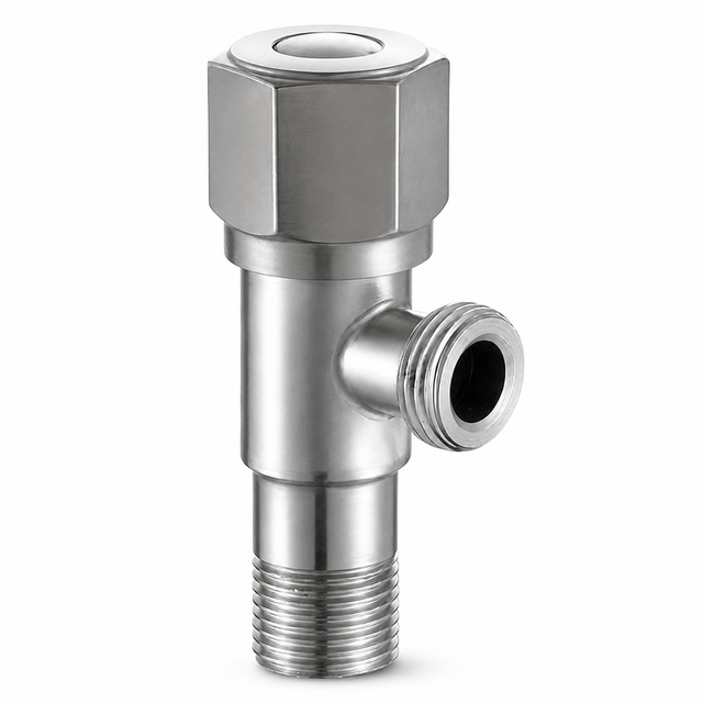Wahkit Taps & Faucets Wahkit Brushed Hex Angle Valve in 304 Stainless Steel - K-8643L