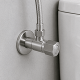 Wahkit Taps & Faucets Wahkit Brushed Hex Angle Valve in 304 Stainless Steel - K-8643L