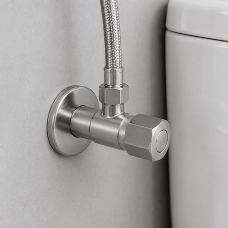 Wahkit Taps & Faucets Wahkit Brushed Hex Angle Valve in 304 Stainless Steel - K-8643L