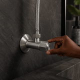 Wahkit Taps & Faucets Wahkit Brushed Hex Angle Valve in 304 Stainless Steel - K-8643L
