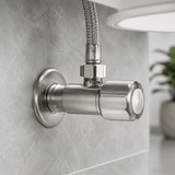 Wahkit Taps & Faucets Wahkit Brushed Round Angle Valve in 304 Stainless Steel - K-8642L