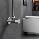 Wahkit Taps & Faucets Wahkit Brushed Round Angle Valve in 304 Stainless Steel - K-8642L
