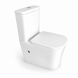 Wahkit Toilet & Urinal Wahkit Ceramic Modern Skirted Two-Piece Water Closet with D-Shaped Bowl & Slim Tank 615mm - 2002S