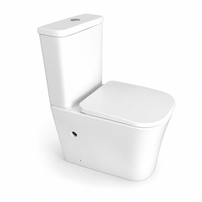 Wahkit Toilet & Urinal Wahkit Ceramic Modern Skirted Two-Piece Water Closet with D-Shaped Bowl & Slim Tank 615mm - 2002S