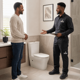 Wahkit Toilet & Urinal Wahkit Ceramic Modern Skirted Two-Piece Water Closet with D-Shaped Bowl & Slim Tank 615mm - 2002S