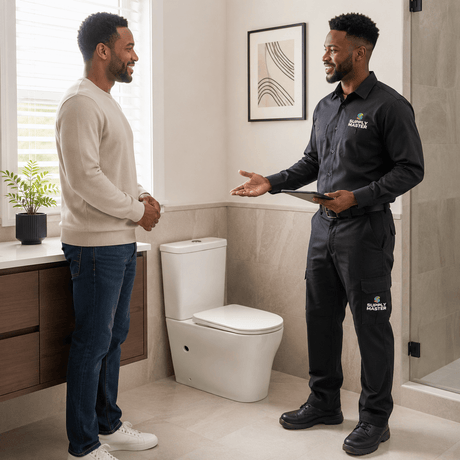 Wahkit Toilet & Urinal Wahkit Ceramic Modern Skirted Two-Piece Water Closet with D-Shaped Bowl & Slim Tank 615mm - 2002S