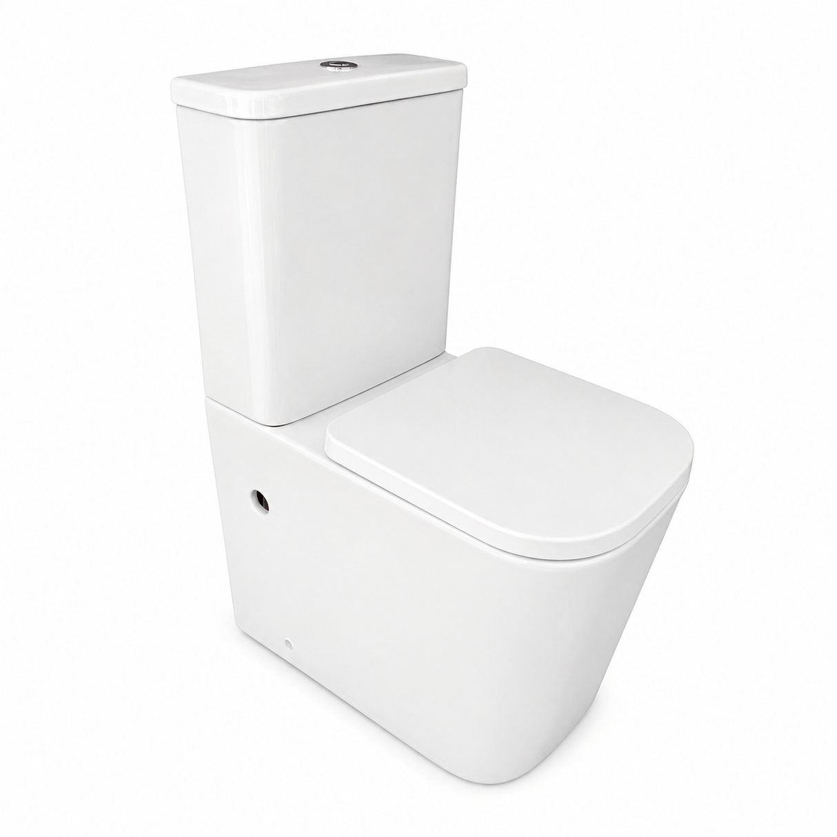 Wahkit Toilet & Urinal Wahkit Ceramic Modern Skirted Two-Piece Water Closet with D-Shaped Bowl & Wide Tank 630mm - 2010