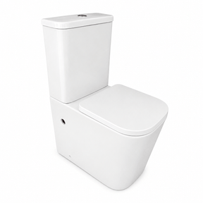 Wahkit Toilet & Urinal Wahkit Ceramic Modern Skirted Two-Piece Water Closet with D-Shaped Bowl & Wide Tank 630mm - 2010