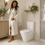 Wahkit Toilet & Urinal Wahkit Ceramic Modern Skirted Two-Piece Water Closet with D-Shaped Bowl & Wide Tank 630mm - 2010