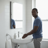 Wahkit Bathroom Sink Wahkit Ceramic Pedestal Basin with Narrow Deep Bowl & Straight Pedestal 410mm - 4009