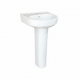 Wahkit Bathroom Sink Wahkit Ceramic Pedestal Basin with Narrow Deep Bowl & Straight Pedestal 410mm - 4009