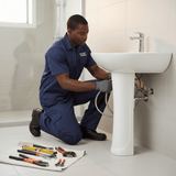 Wahkit Bathroom Sink Wahkit Ceramic Pedestal Basin with Wide Shallow Bowl & Curved Pedestal 530mm - 4001