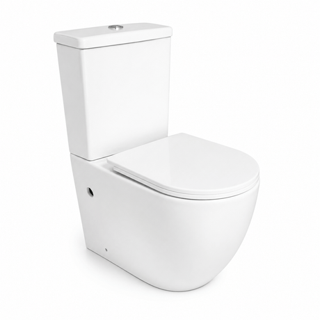 Wahkit Toilet & Urinal Wahkit Ceramic Skirted Two-Piece Water Closet with Fully Rounded Bowl 638mm - 2009