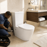 Wahkit Toilet & Urinal Wahkit Ceramic Skirted Two-Piece Water Closet with Fully Rounded Bowl 638mm - 2009