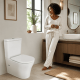 Wahkit Toilet & Urinal Wahkit Ceramic Skirted Two-Piece Water Closet with Rounded Bowl & Tapered Base 615mm - 2008