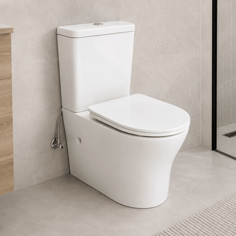 Wahkit Toilet & Urinal Wahkit Ceramic Skirted Two-Piece Water Closet with Rounded Bowl & Tapered Base 615mm - 2008