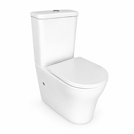 Wahkit Toilet & Urinal Wahkit Ceramic Skirted Two-Piece Water Closet with Rounded Bowl & Tapered Base 615mm - 2008