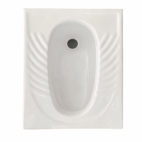 Wahkit Toilet & Urinal Wahkit Ceramic Squatting Pan with Ribbed Foot Grip 550mm - C003