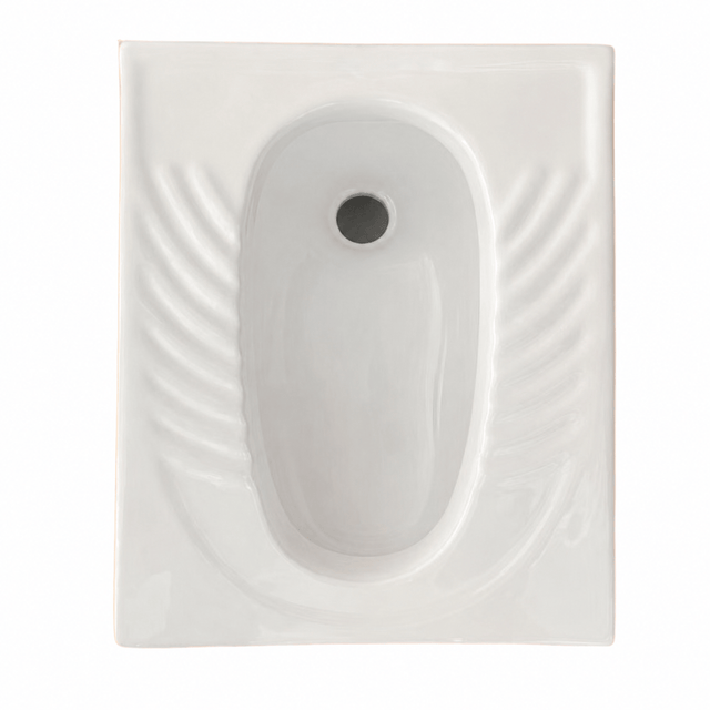 Wahkit Toilet & Urinal Wahkit Ceramic Squatting Pan with Ribbed Foot Grip 550mm - C003