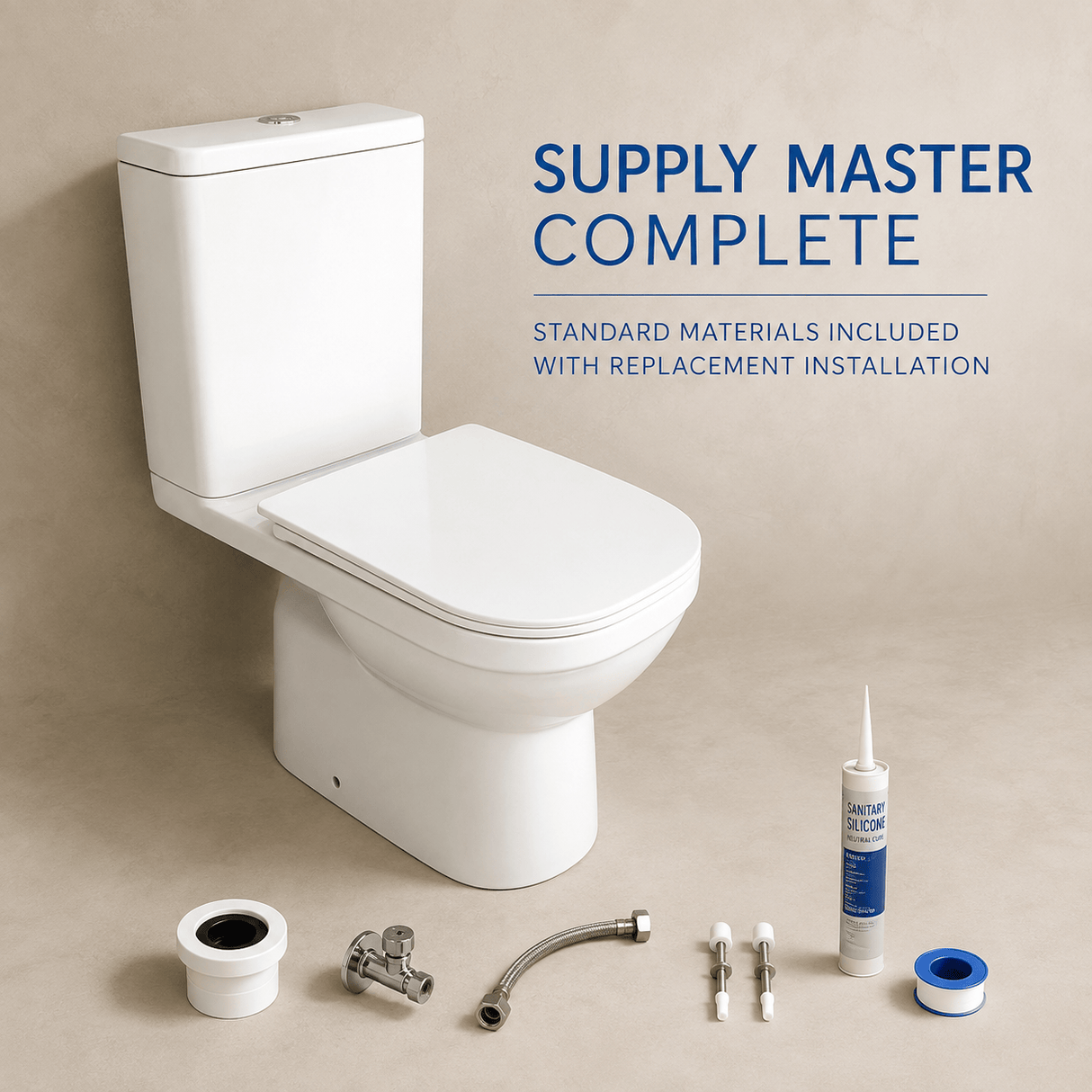 Wahkit Toilet & Urinal Wahkit Ceramic Standard Two-Piece Water Closet with D-Shaped Bowl 640mm - 2007S/P