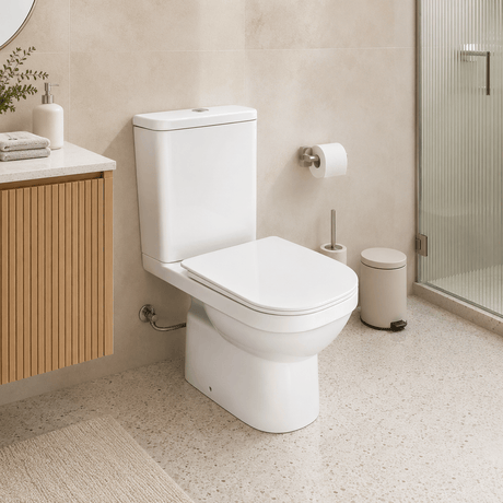 Wahkit Toilet & Urinal Wahkit Ceramic Standard Two-Piece Water Closet with D-Shaped Bowl 640mm - 2007S/P