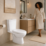 Wahkit Toilet & Urinal Wahkit Ceramic Standard Two-Piece Water Closet with Elongated Bowl & Floor Outlet 660mm - 2001S