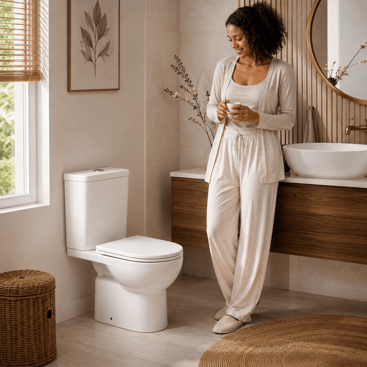 Wahkit Toilet & Urinal Wahkit Ceramic Standard Two-Piece Water Closet with Round Bowl 640mm - 2006S/P