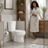 Wahkit Toilet & Urinal Wahkit Ceramic Standard Two-Piece Water Closet with Round Bowl, Curved-Top Tank & Floor Outlet 635mm - 2004S