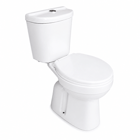 Wahkit Toilet & Urinal Wahkit Ceramic Standard Two-Piece Water Closet with Round Bowl, Curved-Top Tank & Floor Outlet 635mm - 2004S