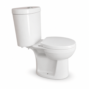 Wahkit Toilet & Urinal Wahkit Ceramic Standard Two-Piece Water Closet with Round Bowl, Cylindrical Tank & Floor Outlet 642mm - 2005S