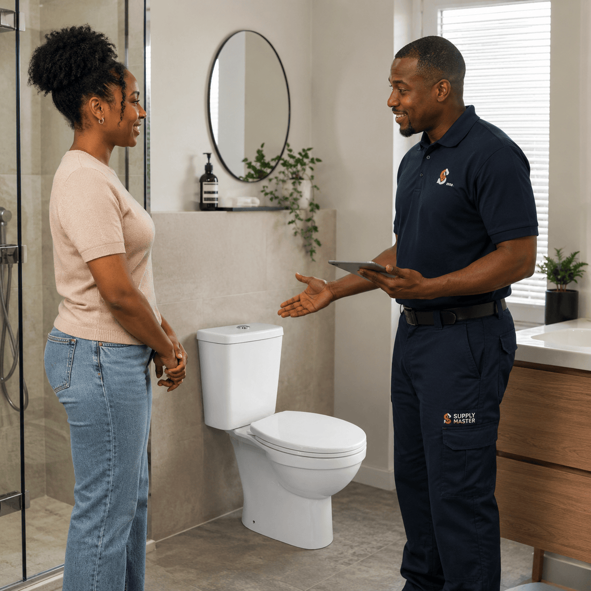 Wahkit Toilet & Urinal Wahkit Ceramic Standard Two-Piece Water Closet with Round Bowl, Tapered Tank & Floor Outlet 635mm - 2003S