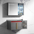 Wahkit Bathroom Vanity & Cabinets Wahkit Charcoal Marble Plywood Bathroom Vanity with Basin and Smart Mirror 800mm - K-9049AC