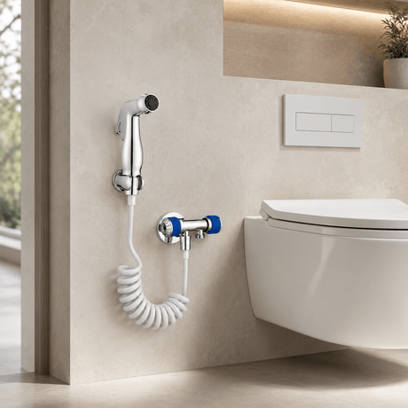 Wahkit Shower Set & Head Wahkit Chrome 2-Way Handheld Bidet Spray Set in Stainless Steel - K-8666