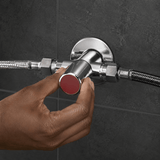 Wahkit Taps & Faucets Wahkit Chrome 2-Way Outlet Angle Valve in Stainless Steel - K-8651